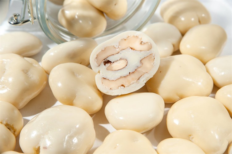 Драже "Грецкий орех в белой шоколадной глазури - Standart" (короб 3 кг) - фото 42922