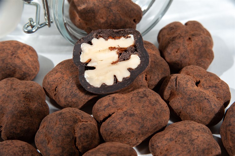 Драже "Грецкий орех в шоколаде в обсыпке какао - Трюфель Premium" (короб 3 кг) - фото 43123